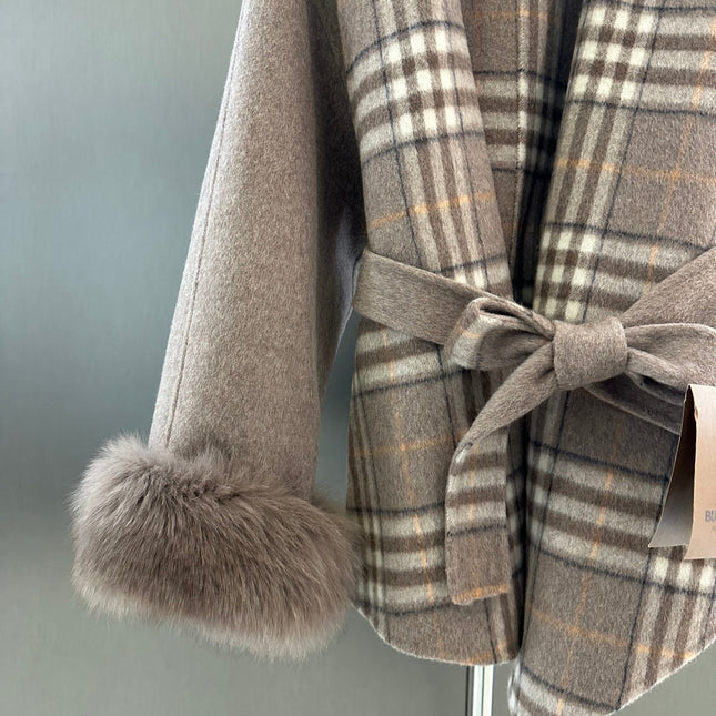 BURBERRY 25S PLAID WOOL COAT 133