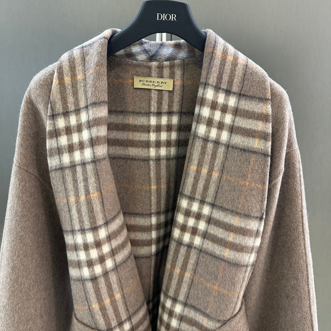 BURBERRY 25S PLAID WOOL COAT 133