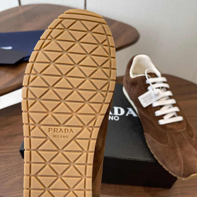 PRADA 25S SNEAKER IN BROWN SUEDE STYLE 12