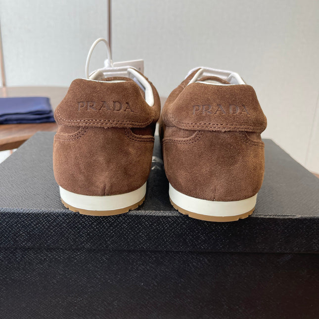 PRADA 25S SNEAKER IN BROWN SUEDE STYLE 12