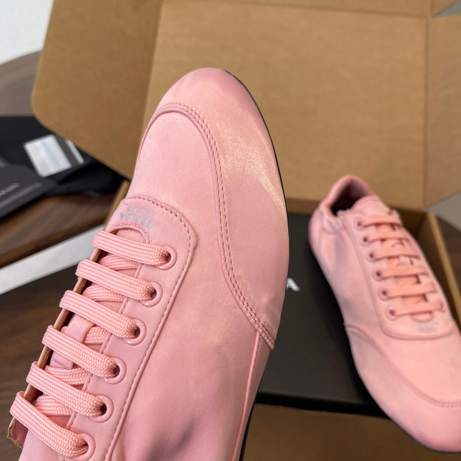 PRADA 25S SNEAKER IN PINK SILK