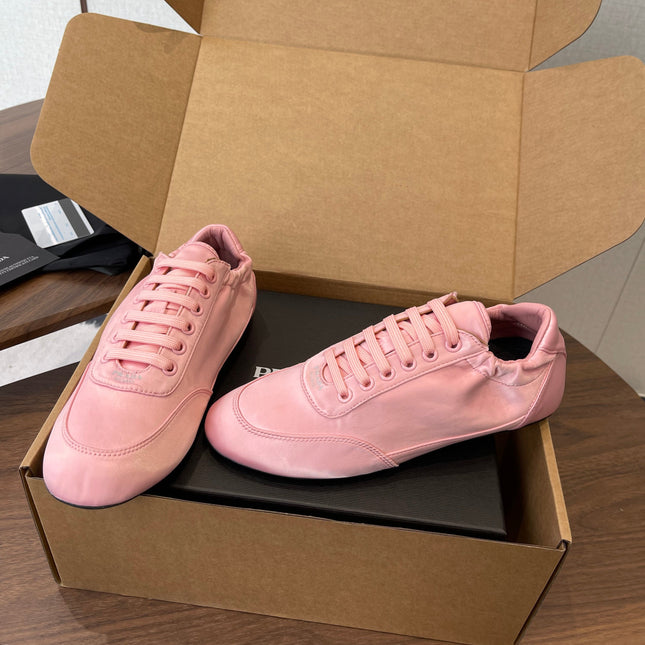 PRADA 25S SNEAKER IN PINK SILK