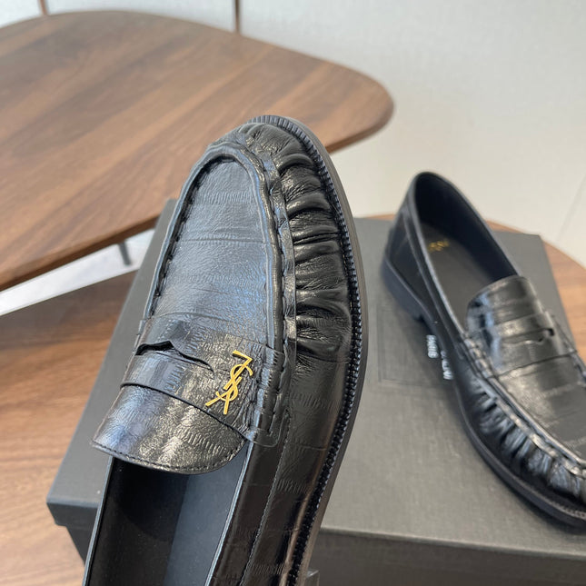 YSL 26S LOAFER IN BLACK CALFSKIN