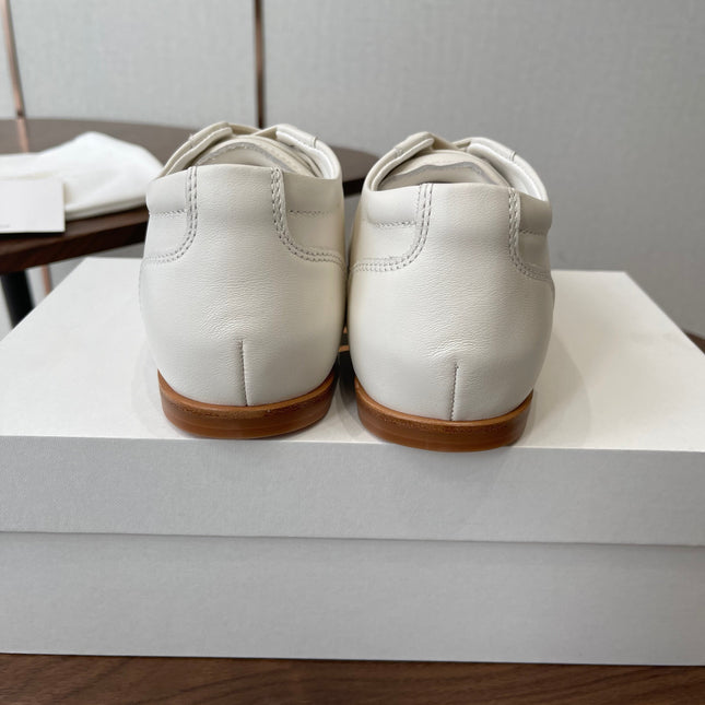 THE ROW 26S SNEAKERS IN WHITE CALFSKIN