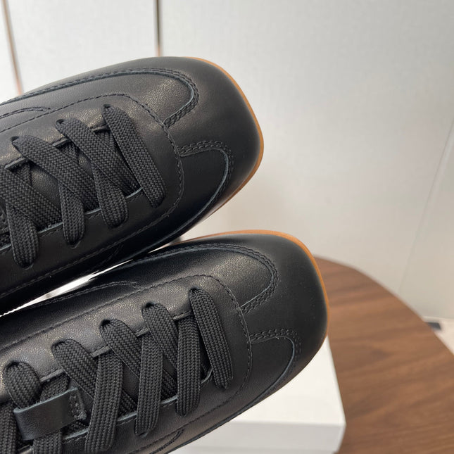 THE ROW 26S SNEAKERS IN BLACK CALFSKIN