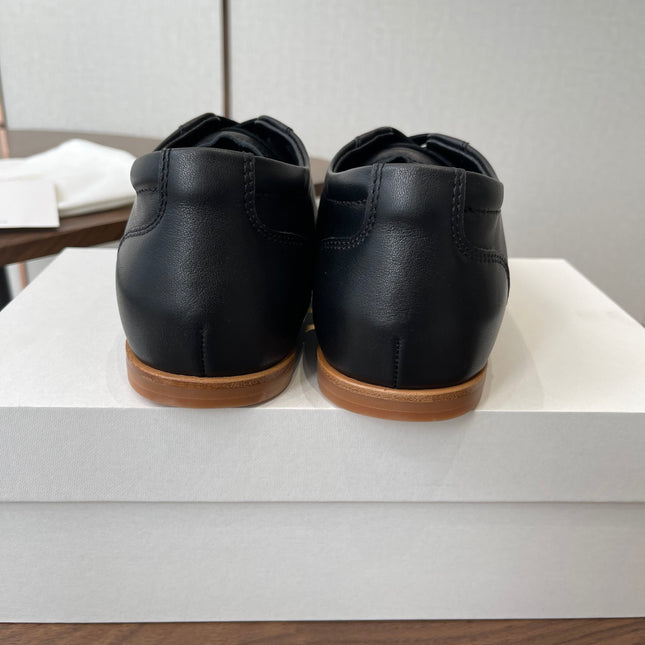 THE ROW 26S SNEAKERS IN BLACK CALFSKIN