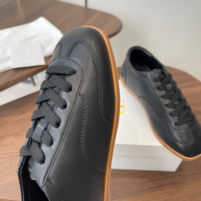 THE ROW 26S SNEAKERS IN BLACK CALFSKIN