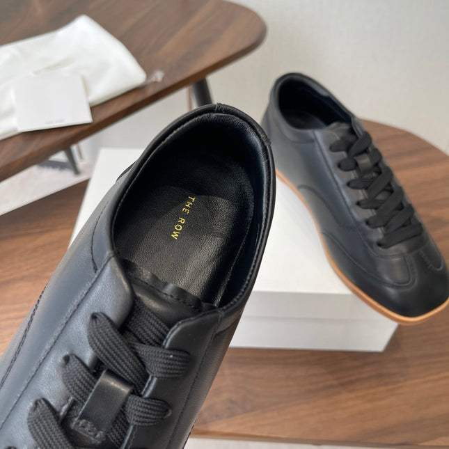 THE ROW 26S SNEAKERS IN BLACK CALFSKIN