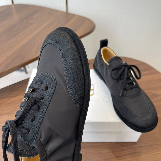 THE ROW 26S SNEAKERS IN BLACK PONY HAIR AND FABRIC