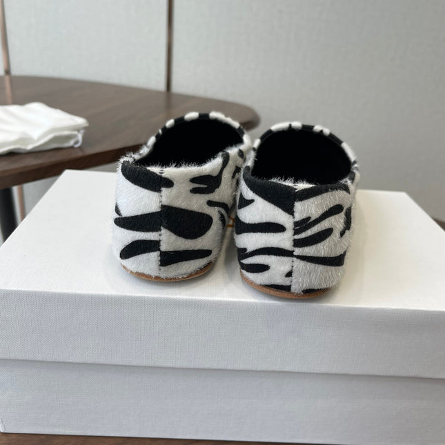THE ROW 26S MARY JANES IN WHITE ZEBRA PRINT PONY HAIR