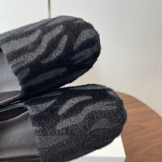 THE ROW 26S MARY JANES IN BLACK ZEBRA PRINT PONY HAIR
