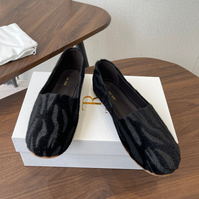 THE ROW 26S MARY JANES IN BLACK ZEBRA PRINT PONY HAIR