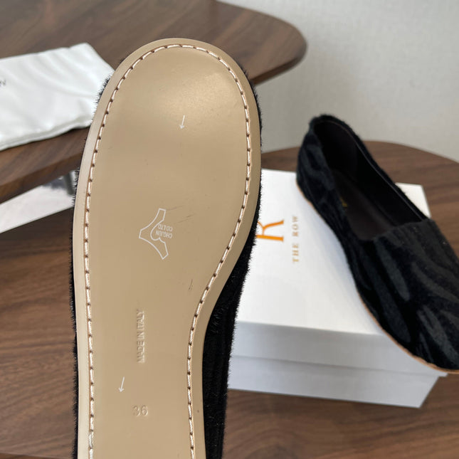 THE ROW 26S MARY JANES IN BLACK ZEBRA PRINT PONY HAIR