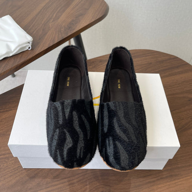 THE ROW 26S MARY JANES IN BLACK ZEBRA PRINT PONY HAIR