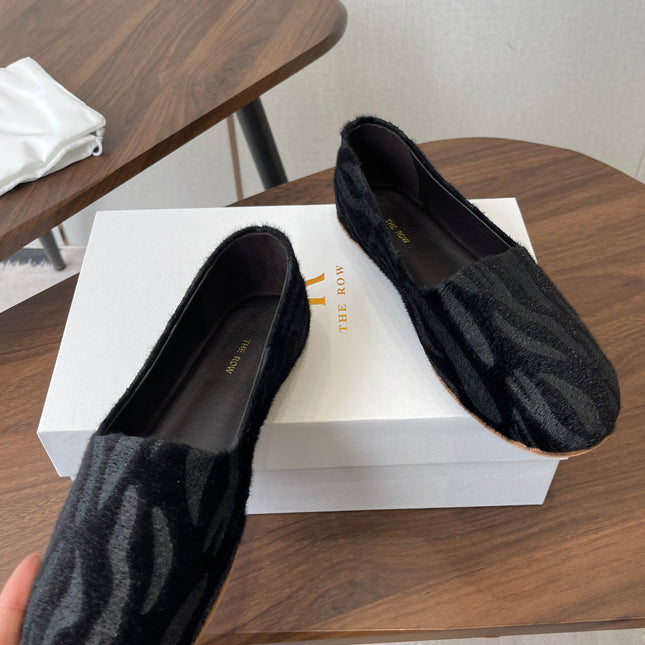 THE ROW 26S MARY JANES IN BLACK ZEBRA PRINT PONY HAIR