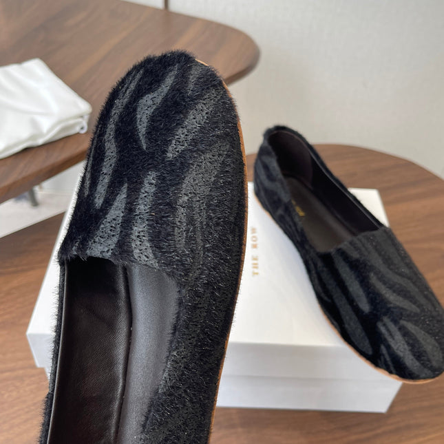 THE ROW 26S MARY JANES IN BLACK ZEBRA PRINT PONY HAIR