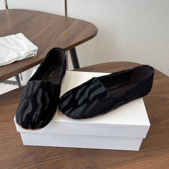 THE ROW 26S MARY JANES IN BLACK ZEBRA PRINT PONY HAIR