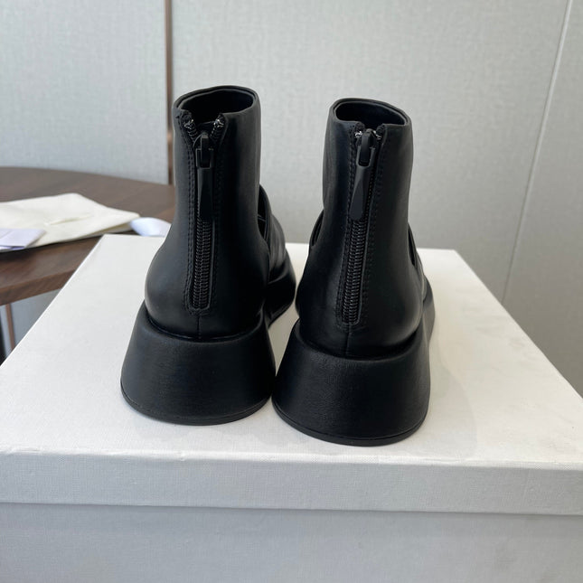 THE ROW 26S PLATFORM MARY JANE IN BLACK CALFSKIN