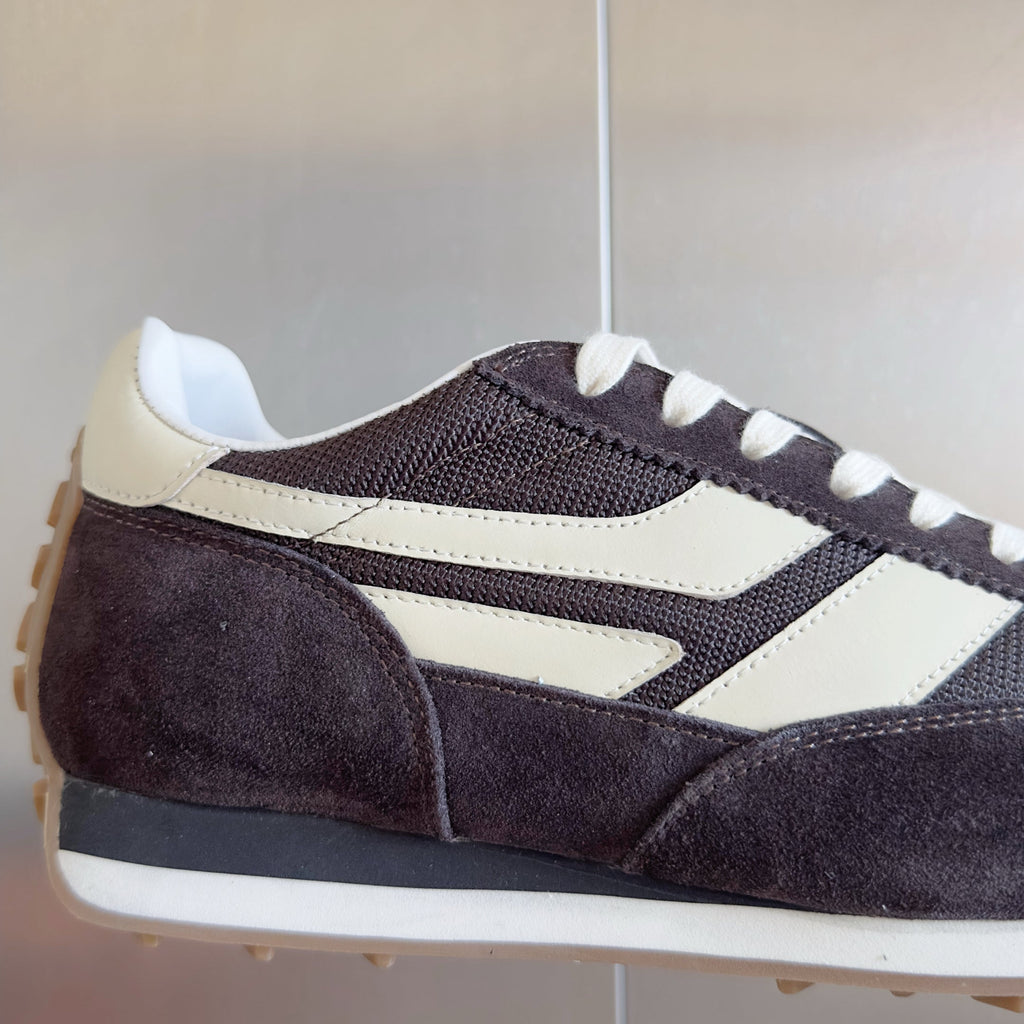 TOM FORD 26S SNEAKERS IN DARK BROWN SUEDE