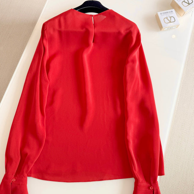 VALENTINO 26S LONG-SLEEVE SILK SHIRT 1229