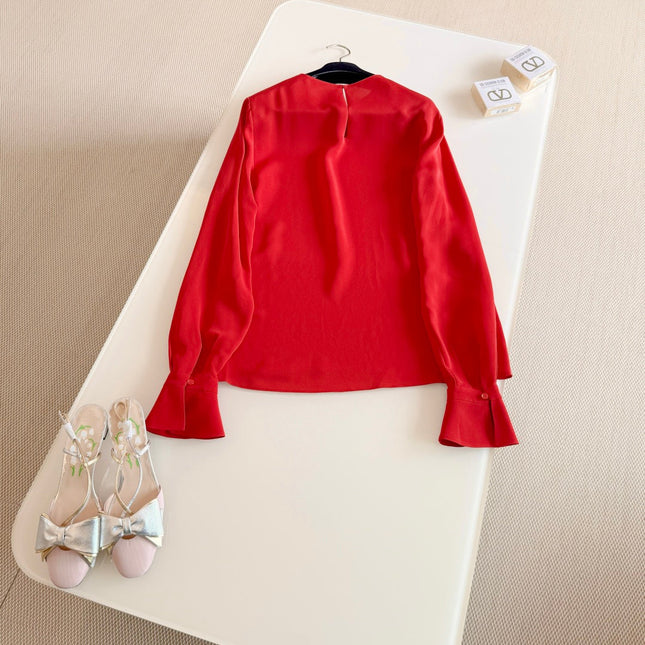 VALENTINO 26S LONG-SLEEVE SILK SHIRT 1229