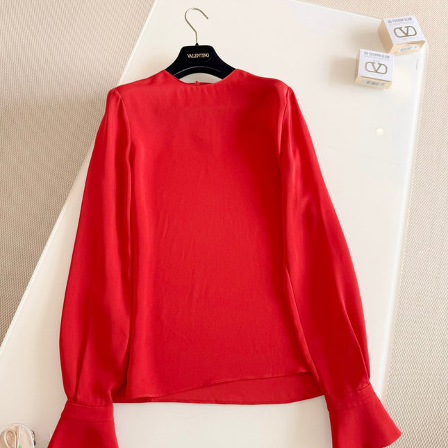 VALENTINO 26S LONG-SLEEVE SILK SHIRT 1229
