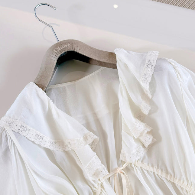 26S PUFF-SLEEVE LACE BLOUSE STYLE 127