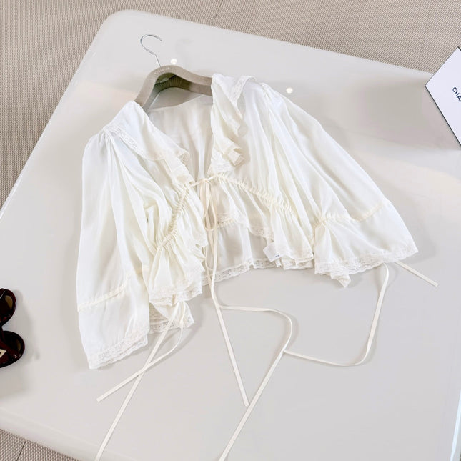 26S PUFF-SLEEVE LACE BLOUSE STYLE 127