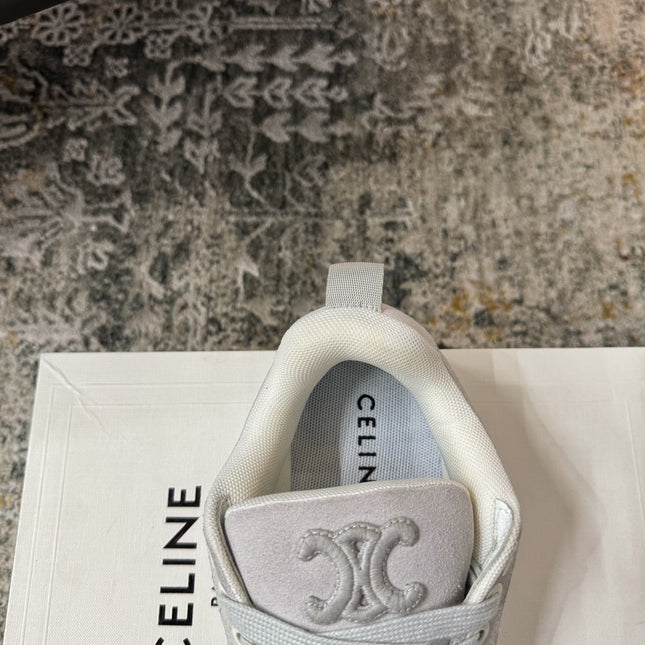 CELINE 26S SNEAKER IN LIGHT GREY SUEDE