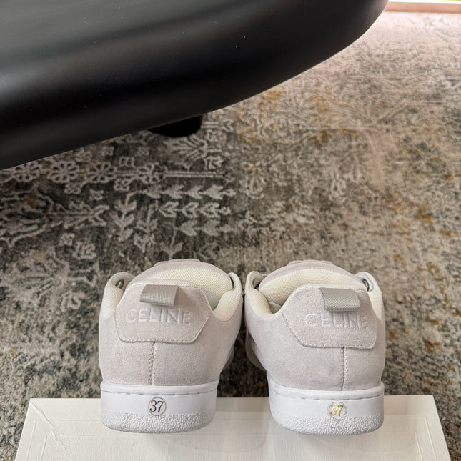 CELINE 26S SNEAKER IN LIGHT GREY SUEDE