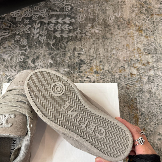 CELINE 26S SNEAKER IN GREY SUEDE