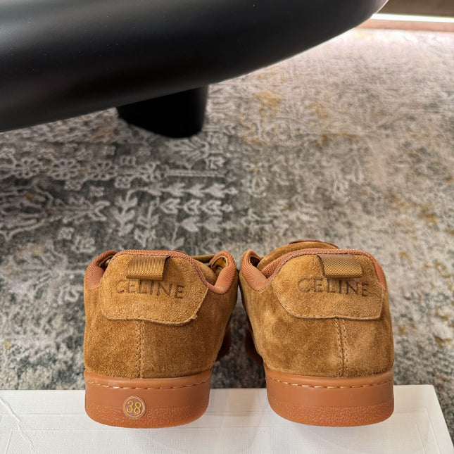 CELINE 26S SNEAKER IN BROWN SUEDE