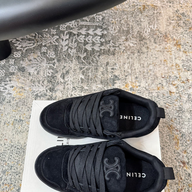 CELINE 26S SNEAKER IN BLACK SUEDE