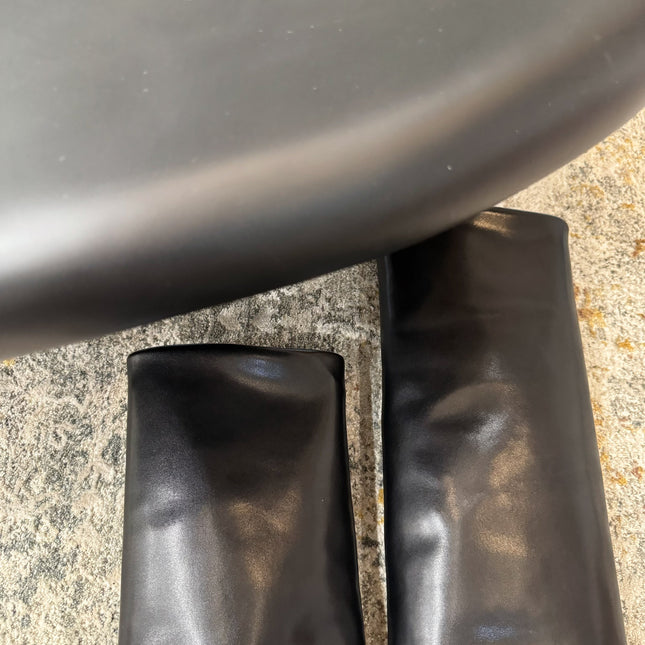 BALMAIN 26S BOOT 85 MM IN BLACK CALFSKIN