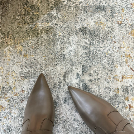 HM 26S KNEE-HIGH BOOTS 35 MM IN KHAKI GREY CALFSKIN