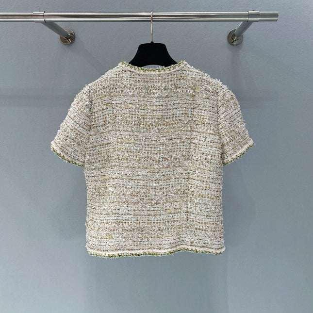 CHANEL 26S SHORT-SLEEVE TWEED JACKET 891