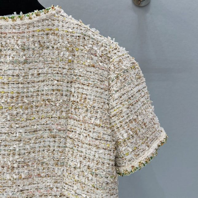 CHANEL 26S SHORT-SLEEVE TWEED JACKET 891