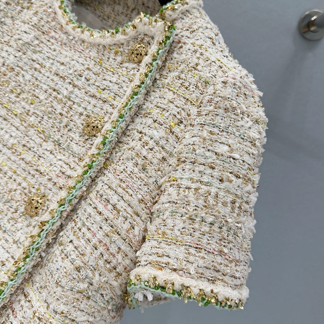 CHANEL 26S SHORT-SLEEVE TWEED JACKET 891