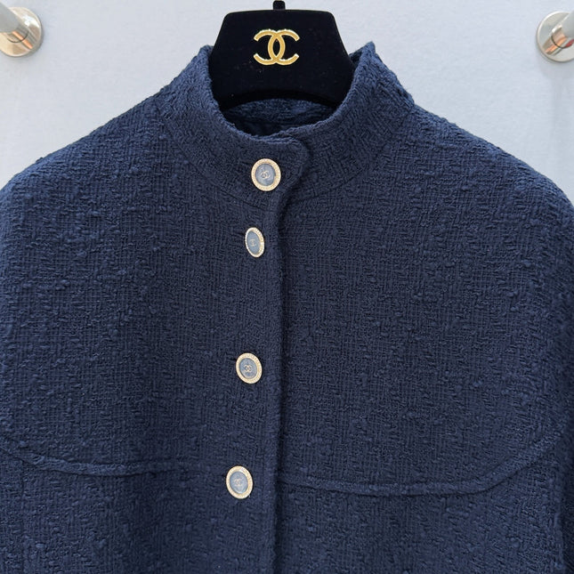 CHANEL 26S SHORT-SLEEVE STAND COLLAR JACKET 888