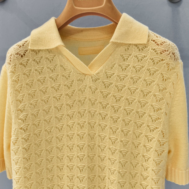 MIUMIU 26S KNITTED POLO SHIRT 882