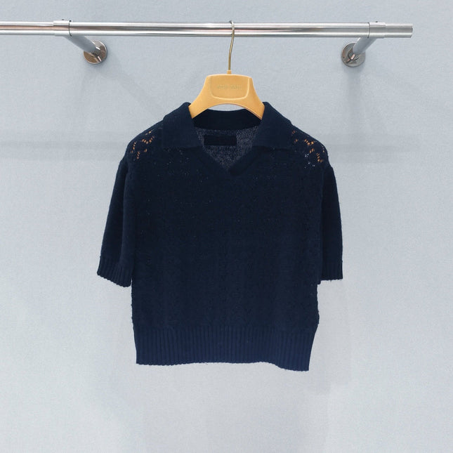 MIUMIU 26S KNITTED POLO SHIRT 881