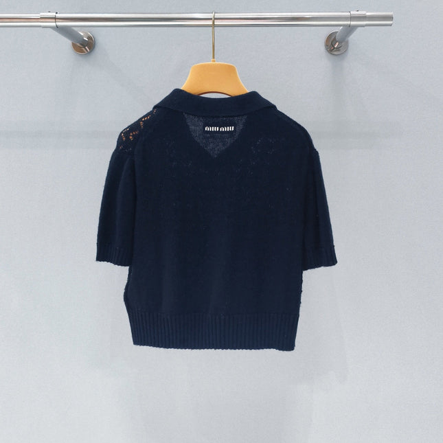 MIUMIU 26S KNITTED POLO SHIRT 881