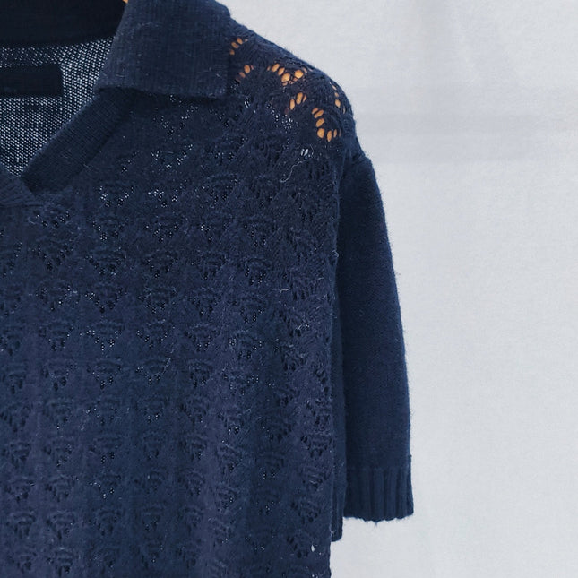 MIUMIU 26S KNITTED POLO SHIRT 881