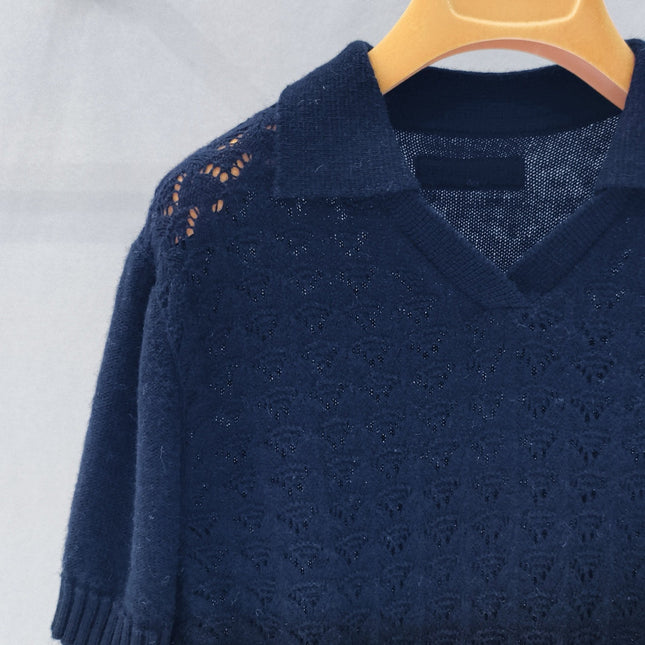 MIUMIU 26S KNITTED POLO SHIRT 881