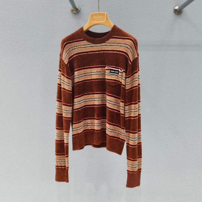MIUMIU 26S STRIPED PULLOVER SWEATER 880