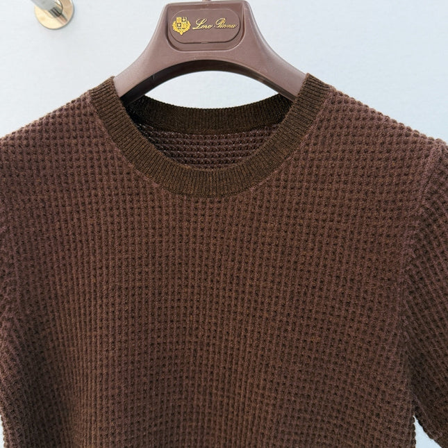 LORO PIANA 26S SHORT SLEEVE KNIT T-SHIRT 692