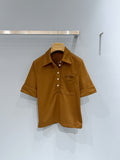 MIUMIU 26S SHORT-SLEEVE POLO T-SHIRT STYLE 1102