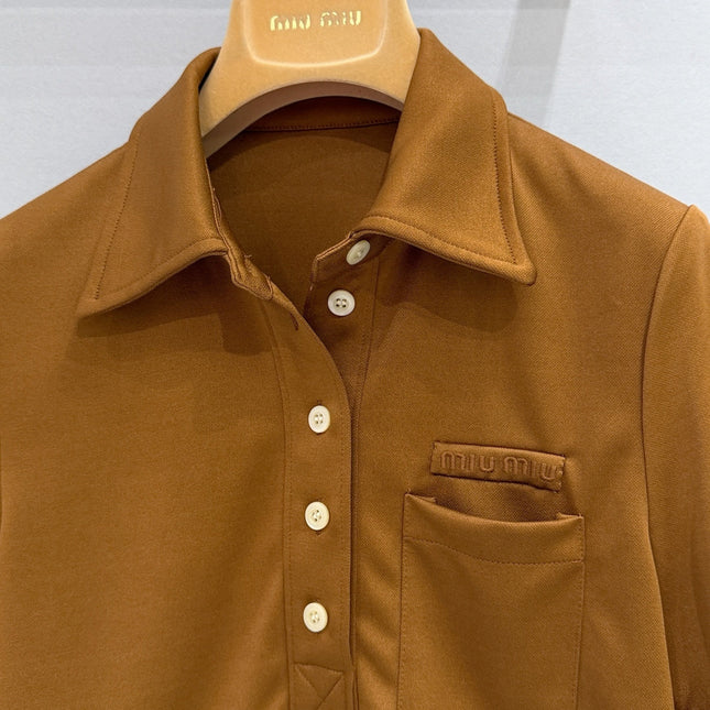MIUMIU 26S SHORT-SLEEVE POLO T-SHIRT STYLE 1102