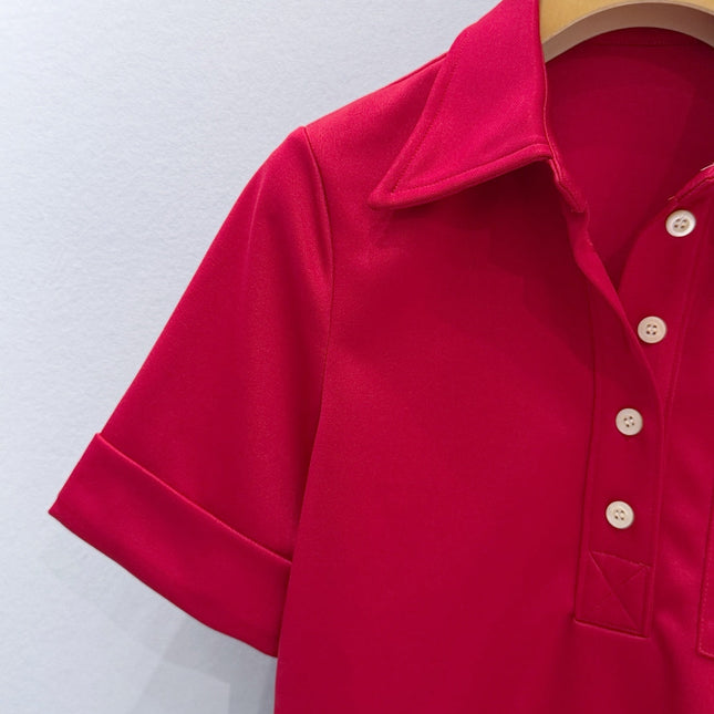 MIUMIU 26S SHORT-SLEEVE POLO T-SHIRT STYLE 1101