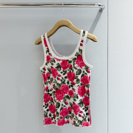 CHLOE 26S FLORAL PRINT SLEEVELESS TOP STYLE 45